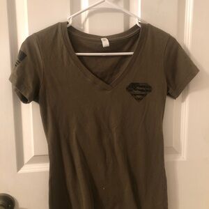 Next Level Apparel Olive V-Neck Ideal T